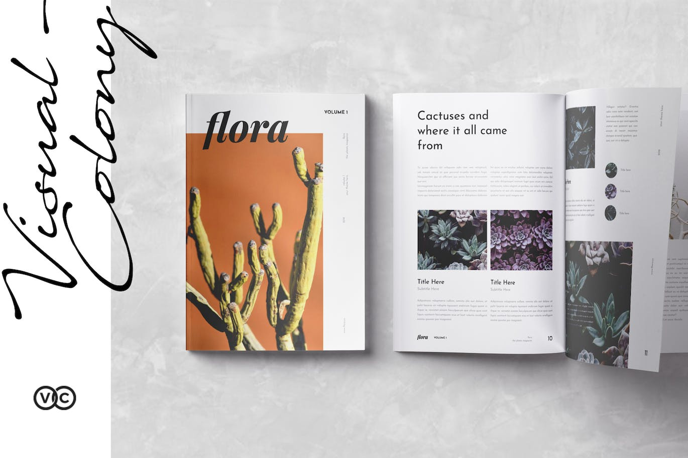 Flora Magazine catalog catalogue clean editorial fashion image layout lookbook magazine minimalist modern print publication template trendy