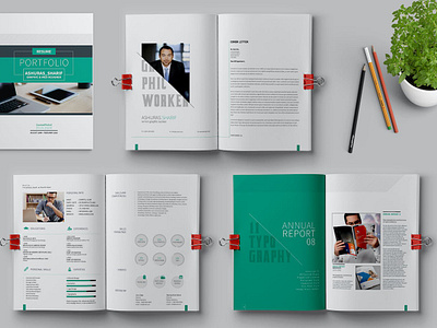 Resume Portfolio agency clean compact designer element minimal modern personal portfolio resume showcase stationery style template web