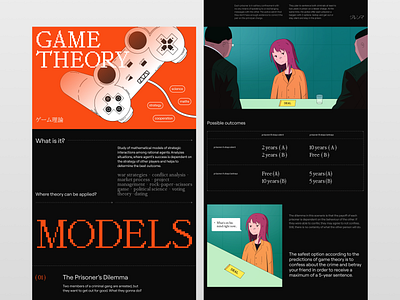 Landing / Content page anime design game graphic design illustration layout typography ui vector