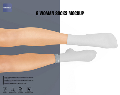 Dye sublimation Woman Socks Mockup sock mock up psd