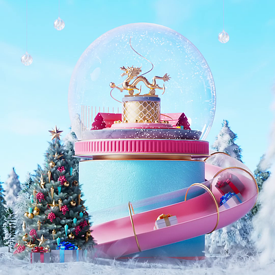 Merry Christmas 2024 Edition 3d 3d animation 3d motion graphics after effects animation c4d christmas gift christmas idea cinema 4d clean dragon year merry christmas minimalistic 3d new year new year idea simple snow snowtree xmas