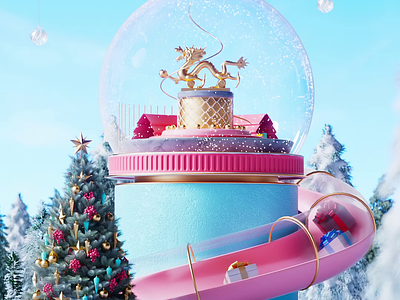 Merry Christmas 2024 Edition 3d 3d animation 3d motion graphics after effects animation c4d christmas gift christmas idea cinema 4d clean dragon year merry christmas minimalistic 3d new year new year idea simple snow snowtree xmas