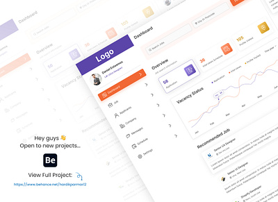 Hiring Dashboard Design creative dashboard hire dashboard job portal job portal dashboard morden ui uiux ux