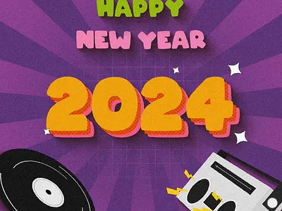 2D Animation Magic: Retro Vibes 2024 2d animation animation magic artistic animation creative design digital art graphic design motion design motion graphics new year 2024 retro theme visual storytelling