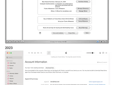 Apple Account Information (2003) account apple itunes