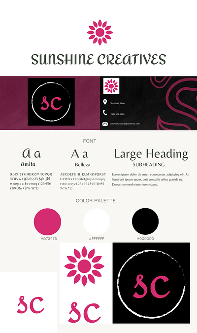Brand Style Guide branding color palette logo style guide