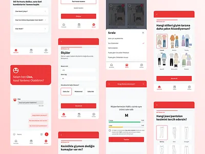 Clotie - AI Chatbot ai app chat chatbot clothes design size ui ux