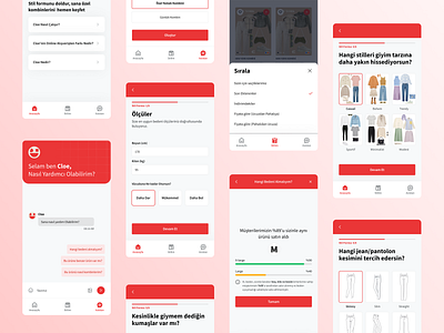 Clotie - AI Chatbot ai app chat chatbot clothes design size ui ux