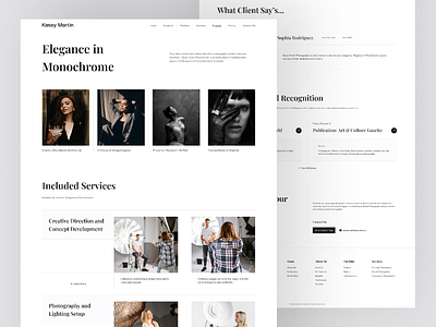 Project Detail Page Design of Photographer Portfolio Website colorless design inspiration light minimal page photographer photographer portfolio portfolio portfolio website project project detail project detail page project page template ui ux web website work detail