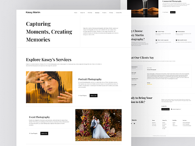 My Services Page Design of Photographer Portfolio Website colorless design image inspiration light minimal my services my services page page photographer portfolio portfolio portfolio website service service offerings services template ui ux web website