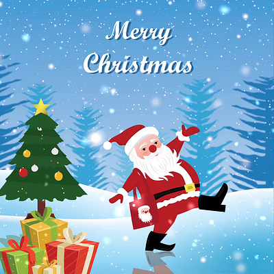 Merry Christmas graphic design illustration ui