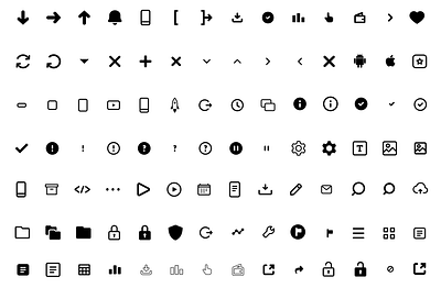 Mobile Ad Tech Company Design System - custom icon font