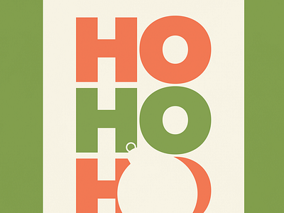 Ho, Ho, Ho | Typographical Poster christmas graphics illustration minimal poster season simple text typography winter