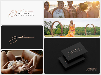Design Logo for Jessica Woodall brand clean design eventphoto familyphoto graphic design headshoot icon logo minimal nature newborn photographer photography signaturelogo wedding