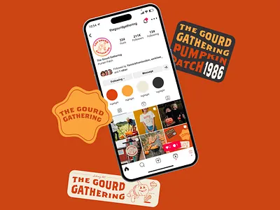 The Gourd Gathering: Brand Design brand design branding colour design graphic design instagram logo social media design sticker design stickers