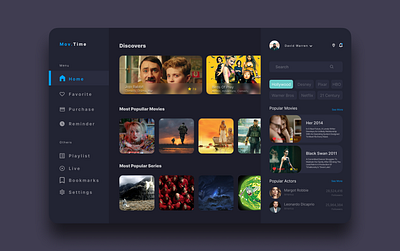 mov.time cinema ui uiux web webdesign