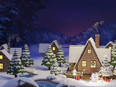 Merry Christmas 3d branding graphic design