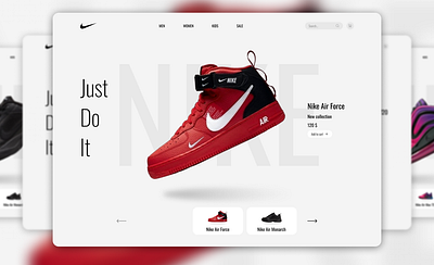 Nike Shoe web app design branding figma graphic design logo mobile app ui ui ux design web app