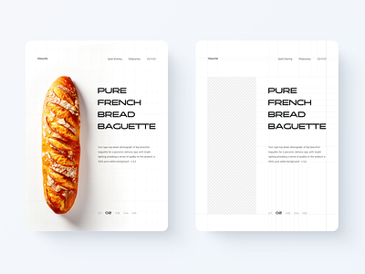 Pure french bread baguette design graphic design poster typography ui web