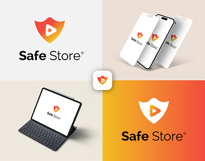 SAFE STORE VPN APP LOGO DESIGN brand logo branding branding design design graphic design letter logo modern logo