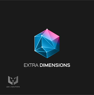 Modern Polygonal Tech logo for Extra Dimensions 2d branding graphic design iconography logo modern polygon polygonal