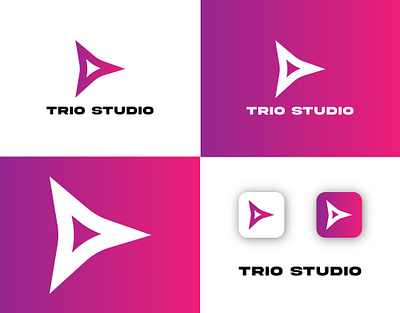 TRIO STUDIO APP LOGO DESIGN PROJECT branding branding design corporate branding design graphic design letter logo logo modern logo