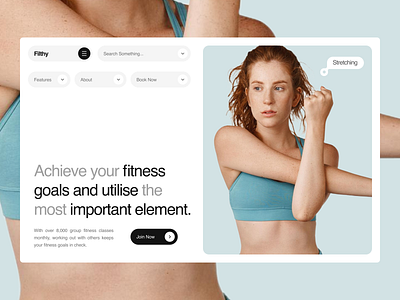 Fitness Website Design - Filthy design fitness fitness app fitness web gym gym rats health health fresh hero section sport ui user interface ux web design website wellness workout yoga