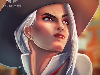 Ashe Overwatch Fan Art 2d ashe digital art digital paint fan art overwatch