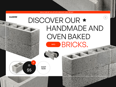 Bricks Shop Website - Djawire bricks bricks shop construct construction web construction website construction worker design ui user interface ux web design website