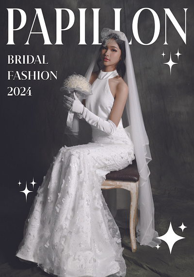 PAPILLON - Bridal fashion poster animation branding cover design fashion graphic design illustration logo magazine magazine design motion graphics photography poster ui ux vector