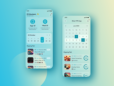 Task Managements App UI UX Design clean design managements mininal task task management app ui ui ux ux