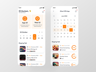 Task Managements App UI UX Design clean design managements mininal task task management app ui ui ux ux