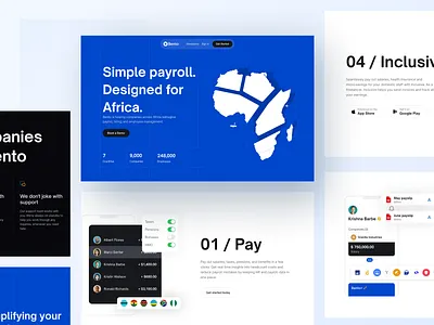 Employee Management Web Landing Page africa africa web branding creative design employee employee management employee payroll employee web graphic design landing page management management web payroll typography ui web design web landing page web ui web ui design