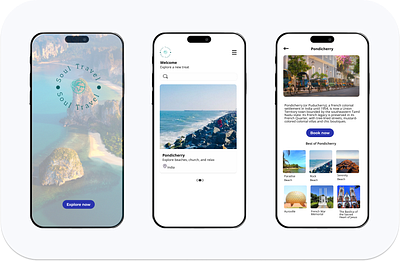 Soul Travel: Explore the World - Mobile App Design graphic design mobile app soultravel travel app ui ux wireframes