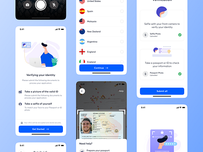 KYC Verification Process app design appuiux blockchain cyber security document fintech id identity platform ios kyc process mobile app privacy details process design product design security tool setting page ui design uiux verification process visual identity