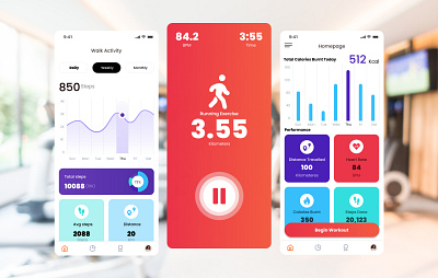 Health & Fitness AI Workout mobile app Case study ai app case study design figma fitness health mobile tracker ui user experience user interface ux workout