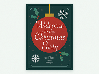 Welcome Board For a Christmas Party christmas graphic design illustration poster print welcome board
