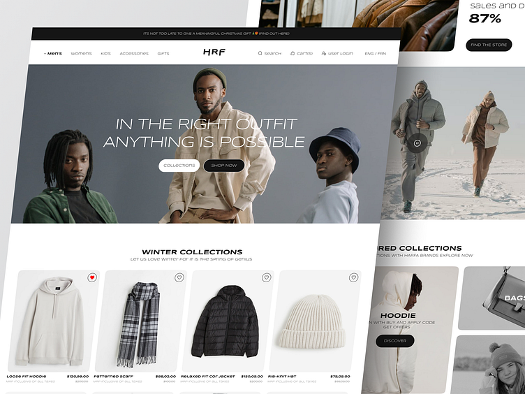 HRF - E-Commerce Clothing Website by Hari on Dribbble