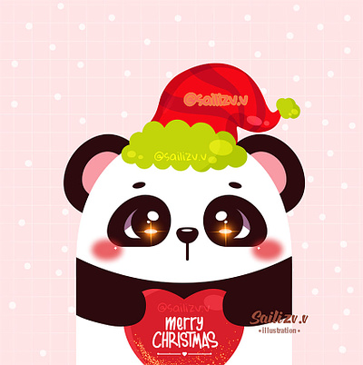 Merry Christmas by sailizv.v adorable adorable lovely artwork concept creative cute art design digitalart illustration
