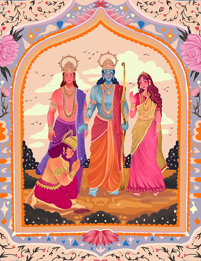 Ramayana design digital art illustration ramayana