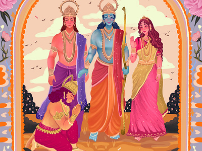 Ramayana design digital art illustration ramayana