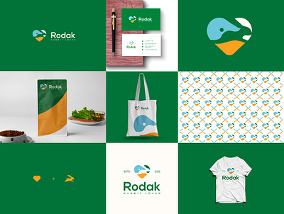 Rodak logo animal branding custom logo design icon identity logo logo mark love rabbit
