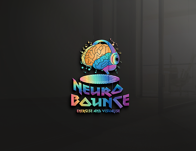 Music brand Logo brain branding colorfull graphic design logo music musicbrand neuro bounce logo