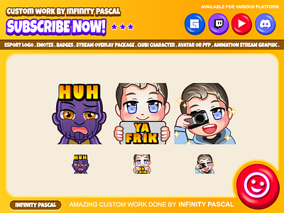 👦🏻Chibi Boy Emotes👦🏻 animation custom design custom emotes twitch design discord emotes facebook emotes graphic design human character illustration logo loyalty badges original character twitch emotes twitchemotes youtube emotes