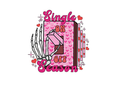 Single Season Png Design, Retro Valentines Day Png png