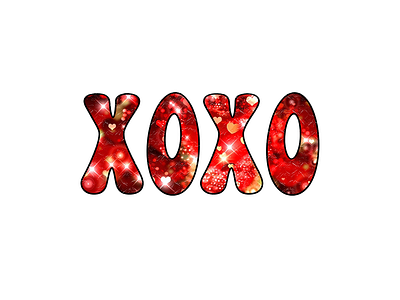 Faux Embroidery XoXo Png, Valentine’s Day Sublimation Png