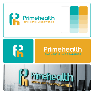 Primehealth Diagnostic Laboratories branding design diagnostics graphic design health laboratories logo primehealth