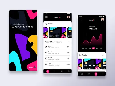 Taka Pay - Banking App app application banking app card app mobile app money management app taka pay ui