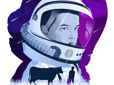 Young Sheldon: Astrodream art of negative space astronaut illustration negative space sheldon sheldon cooper vector art vector artwork vector illustration young sheldon