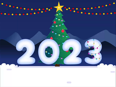 Merry Christmas and Happy New Year 2023 3d animation art branding christmas color design exploration graphic design happy new year illustration merry christmas minimal motion graphics santa santa claus ui